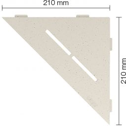 Schlüter-SHELF-E-S1 TSI PURE strukturbeschichtet elfenbein dreieckige Ablage, 210x210 m