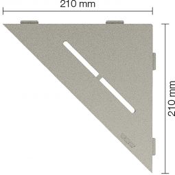 Schlüter-SHELF-E-S1 TSSG PURE strukturbeschichtet steingrau dreieckige Ablage, 210x210 mm