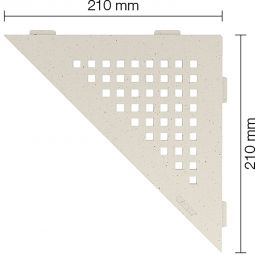 Schlüter-SHELF-E-S1 TSI SQUARE strukturbeschichtet elfenbein dreieckige Ablage; 210X210 mm