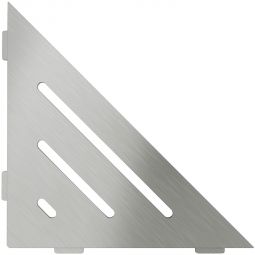 Schlüter-SHELF-E-S1 EB WAVE Edelstahl V2A gebürstet dreieckige Ablage, 210x210 mm