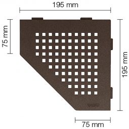 Schlüter-SHELF-E-S2 TSOB SQUARE Alu strukturbeschichtet bronze fünfeckige Ablage, 195x195 mm