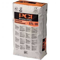 PCI STL 39 Standfeste Spachtelmasse leicht Grau 20kg zum Ausgleich von Vertiefungen, Löchern, Bodenunebenheiten und zum Ausbilden von Keilen