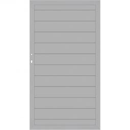 TraumGarten Sichtschutzzaun SYSTEM ALU PLUS Tor Silber/Silber 98x180 cm, wählbare Öffnungsrichtung