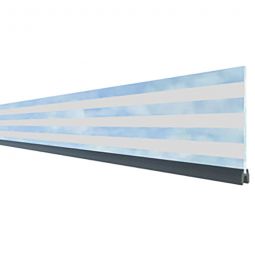 TraumGarten Sichtschutzzaun SYSTEM Dekorprofil Glas DELTA Anthrazit 6 mm ESG-Sicherheitsglas, 15 cm oder 30 cm hoch
