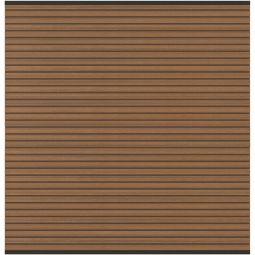 TraumGarten Sichtschutzzaun SYSTEM NEO PLATINUM Zaunset teak-braun WPC-Zaunfeld mit 12 ummantelten Profilen (15x2 cm), UV-beständig, kürzbar, mit Alu-Abschlussleisten