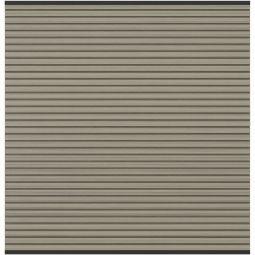 TraumGarten Sichtschutzzaun SYSTEM NEO WPC PLATINUM Zaunset taupe-grau WPC-Zaunfeld mit 12 ummantelten Profilen (15x2 cm), UV-beständig, kürzbar, mit Alu-Abschlussleisten
