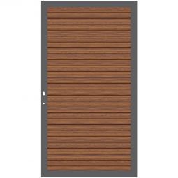 TraumGarten Sichtschutzzaun SYSTEM RHOMBUS Tor Bambus Aluminiumrahmen 66x40 mm, Rhombusprofile, 98x180 cm, stabil, wartungsarm, DIN rechts oder links, inkl. Beschlagsatz