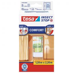 Tesa Fliegengitter Tür Insect Stop Comfort Insektenschutz 120x220 cm, 2 Rollen/Pack