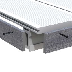 TraumGarten WPC Terrassendiele Abschlussleiste DREAMDECK PLATINUM Grau Maße: 10x60x2000mm