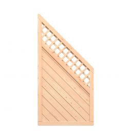 Sichtschutzzaun Holz ALTAI-MARO Gitter Anschluss 90x179 cm auf 90 cm