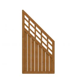 TraumGarten Sichtschutzzaun COMO Holz Anschluss Braun verstärkter Rahmen, Lamellen glatt gehobelt, 90x179 cm auf 90 cm