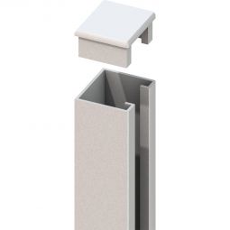 TraumGarten Sichtschutzzaun U-Montageprofil SYSTEM Silber verschiedene Höhen, als Anschlussprofil verwendbar