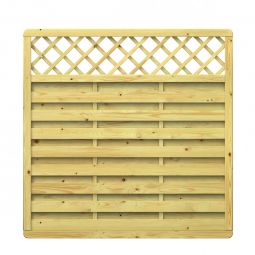 Sichtschutzzaun Holz XL Gitter verstärkter Rahmen, Lamellen glatt gehobelt, verschiedene Größen