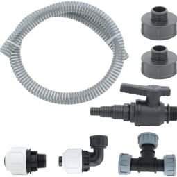 IBC Tankverbinderset Quick mit Schlauch DN25 Verbindung von zwei IBC Regenwassertanks mit S60x6 (DN50) IG