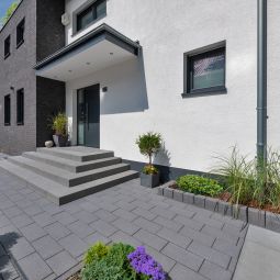 KANN Gartensteine Vios Eckstufe grau 50-50x35x15 cm