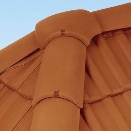 Braas Walmkappe 3fach überdeckend Karstädt für Sattelfirst K Naturrot bei Dachneigungen zwischen 10° und 55°