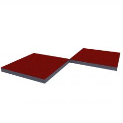 WINNETOO Fallschutzmatte 50x50x4,5cm rot-braun geeignet bis Fallhöhe 120cm