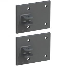 TraumGarten Gartentor Montageplatten für Tor an Mauer anthrazit Für die Montage von Toren direkt an eine Hauswand oder Mauer, 2er-Set, Größe 15,5x12 cm, nur für Einzeltore bis 120 cm Breite geeignet