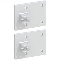 TraumGarten Gartentor Montageplatten für Tor an Mauer weiß Für die Montage von Toren direkt an eine Hauswand oder Mauer, 2er-Set, Größe 15,5x12 cm, nur für Einzeltore bis 120 cm Breite geeignet