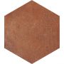 Wellker Fliesen Hexagon Folk Cotto glasiert matt Rundkante 51,5x25 cm Stärke 9 mm