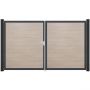 GroJa Doppeltor BasicLine PVC-Steckzaun Sheffield Oak 