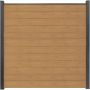 GroJa BasicLine schmal PVC-Steckzaun Sichtschutzzaun Asteiche Natur Sichtschutz Steckzaun Lamellenzaun