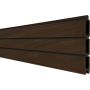 GroJa Solid Rhombus BPC-Steckzaun Sichtschutzzaun Walnuss co-extrudiert, Einzelprofil Sichtschutz Steckzaun Rhombuszaun