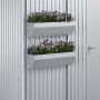 Biohort FloraBoard Gerätehaus AvantGarde, HighLine, Panorama silber-metallic
