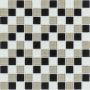 Glasmosaik Schwarz Beige Weiß 30x30 cm Mosaikfliesen 4 mm