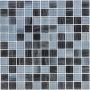 Glasmosaik Schwarz Grau Gestreift 30x30 cm Mosaikfliesen 4 mm