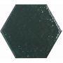 Wellker Wandfliese Alma Grün Hexagon glasiert glänzend Rundkante 13x15 cm Stärke 7 mm