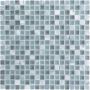 Kombimosaik Glas Naturstein Thaiti Marmor Grau Glasmix Hellgrau Dunkelgrau 30x30 cm Mosaikfliesen 8 mm