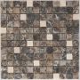 Natursteinmosaik Quadrat Kronos Marron Sunny getrommelt 30x30 cm Mosaikfliesen