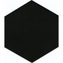 Wellker Fliesen Hexagon Solid Black glasiert matt Rundkante 51,5x25 cm Stärke 9 mm