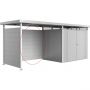 Biohort Rückwand für Seitendach Gerätehaus HighLine H2-H5 silber-metallic