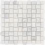 Natursteinmosaik Multiformat Basket Flat Weiß 30x30 cm Mosaikfliesen
