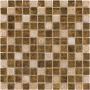 Kombimosaik Glas Naturstein Inka Gold Reliev 30x30 cm Mosaikfliesen 8 mm