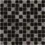 Kombimosaik Glas Naturstein Inka Black Reliev 30x30 cm Mosaikfliesen 8 mm