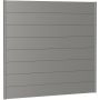 Biohort Sichtschutzzaun Wandpaneel ohne Acrylglas quarzgrau-metallic Sichtschutz Steckzaun Lamellenzaun