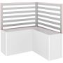 Biohort Rankgitter L-Form für Hochbeet und Pflanzbeet Belvedere silber-metallic