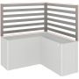 Biohort Rankgitter L-Form für Hochbeet und Pflanzbeet Belvedere quarzgrau-metallic