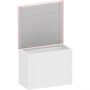 Biohort Sichtschutz für Pflanzbeet Belvedere ohne Acrylglas silber-metallic