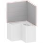 Biohort Sichtschutz für Pflanzbeet Belvedere in L-Form ohne Acrylglas silber-metallic