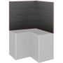Biohort Sichtschutz für Pflanzbeet Belvedere in L-Form ohne Acrylglas dunkelgrau-metallic