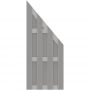 TraumGarten Sichtschutzzaun JUMBO WPC Alu-Design Anschluss Grau