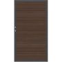 TraumGarten Sichtschutzzaun SYSTEM WPC Platinum XL Tor Braun/Anthrazit