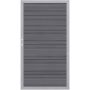 TraumGarten Sichtschutzzaun SYSTEM WPC Platinum XL Tor Grau/Silber