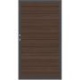 TraumGarten Sichtschutzzaun SYSTEM WPC Platinum Tor Braun/Anthrazit