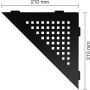 Schlüter-SHELF-E-S1 MGS SQUARE Alu strukturbeschichtet graphitschwarz matt
