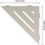 Schlüter-SHELF-E-S1 TSC Wave Alu strukturbeschichtet creme